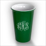 Ceramic Coffee Cup - with Monogram - Green