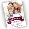 Evergreen Banner Holiday Photocard - Format 2