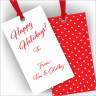 Holiday Gift Tags - Happy Holidays/Swiss Dots