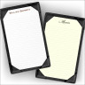 Leather Note Holder - Lined - Black