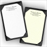 Leather Note Holder - with Address - Black