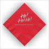 Personalized Colorful Party Napkins - Red