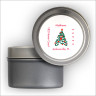 Square Holiday Address Labels Tin - Tree