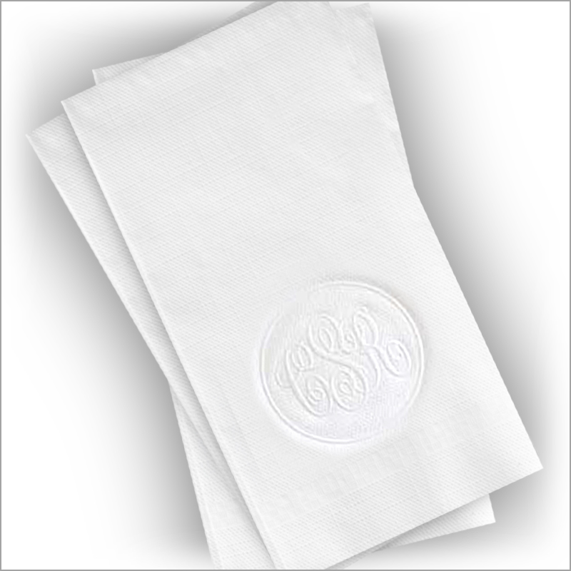 Guest towel napkins size example